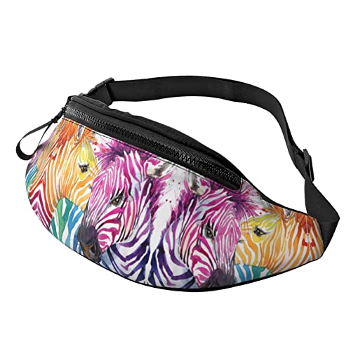 Rainbow Zebra Crossbody Tasche Hüfttasche Handy Gürteltasche Übung Yoga Reisen Laufen Freisprecheinrichtung Geldbörse von ZIMBRO