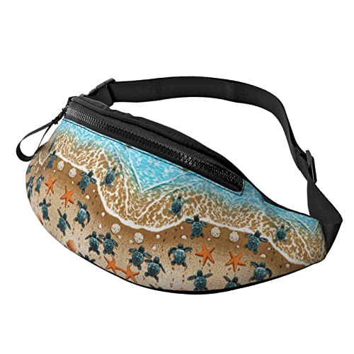 Schildkröten am Strand Crossbody Tasche Hüfttasche Handy Gürteltasche Übung Yoga Reisen Laufen Freisprecheinrichtung Geldbörse von ZIMBRO