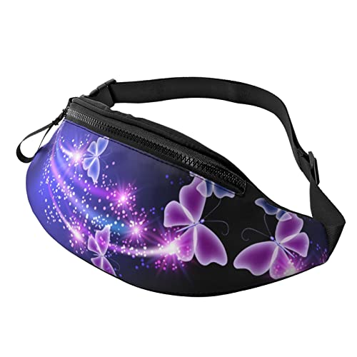 Schmetterling Lila Crossbody Tasche Hüfttasche Handy Gürteltasche Übung Yoga Reisen Laufen Freisprecheinrichtung Geldbörse von ZIMBRO