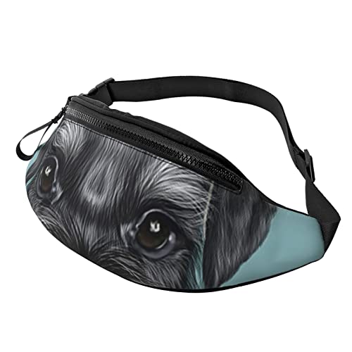 Schnauzer Blau Crossbody Tasche Hüfttasche Handy Gürteltasche Übung Yoga Reise Laufen Freisprecheinrichtung Geldbörse von ZIMBRO