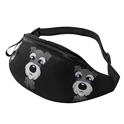 adorable schnauzer crossbody bag waist bag mobile phone belt bag exercise yoga travel running hands-free wallet von ZIMBRO