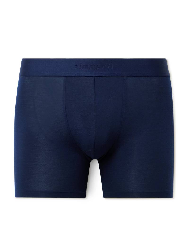 ZIMMERLI - Pureness Stretch-Micro Modal Boxer Briefs - Men - Blue - L von ZIMMERLI