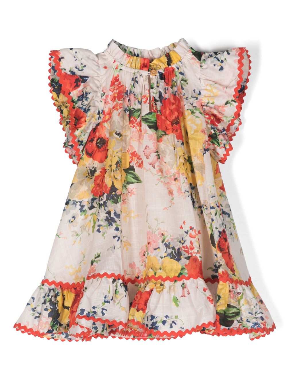 ZIMMERMANN Kids Alight Kleid mit Blumen-Print - Nude von ZIMMERMANN Kids