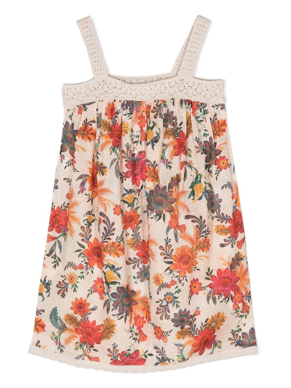 ZIMMERMANN Kids Ginger Kleid mit gehäkelten Borten - Nude von ZIMMERMANN Kids