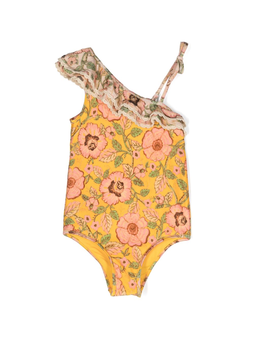 ZIMMERMANN Kids Junie Badeanzug mit Blumen-Print - Orange von ZIMMERMANN Kids