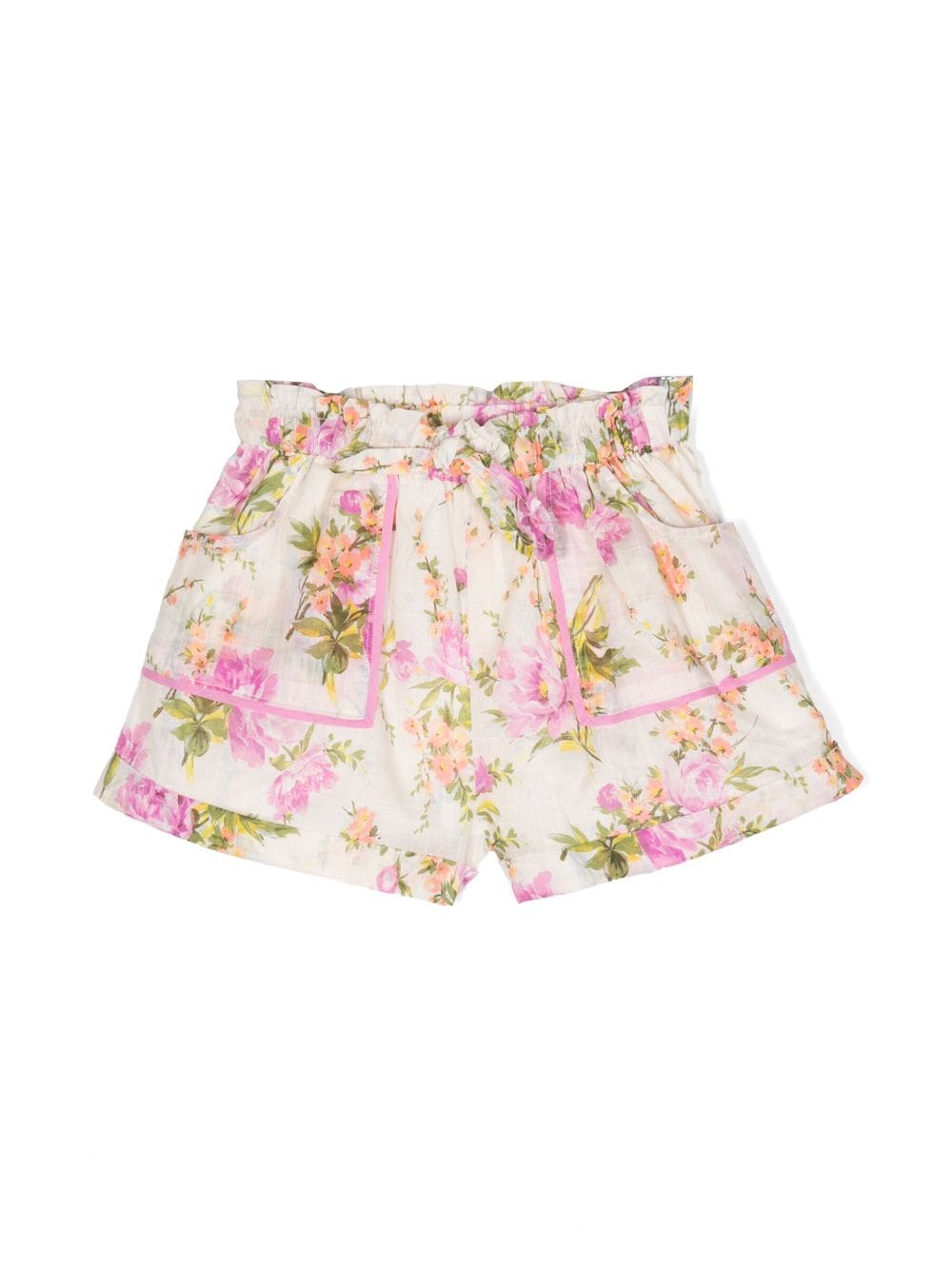 ZIMMERMANN Kids Shorts mit Blumen-Print - Nude von ZIMMERMANN Kids