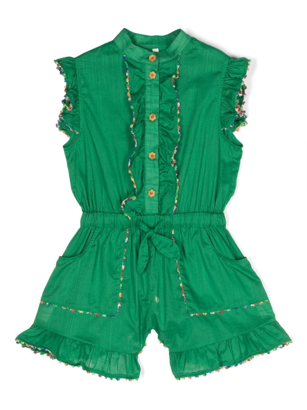 ZIMMERMANN Kids Playsuit mit Rüschendetail - Grün von ZIMMERMANN Kids