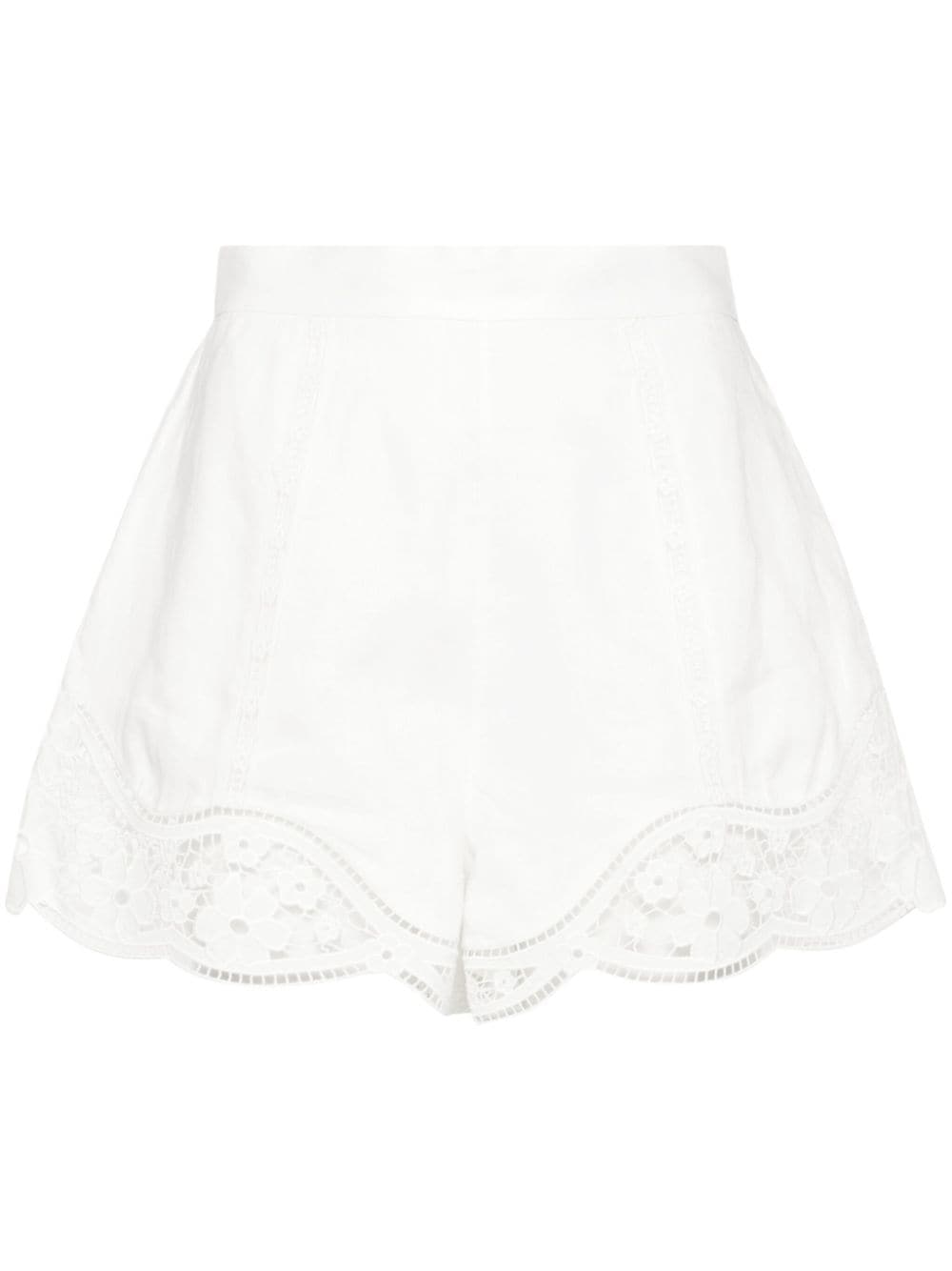 ZIMMERMANN August Shorts mit hohem Bund - Weiß von ZIMMERMANN