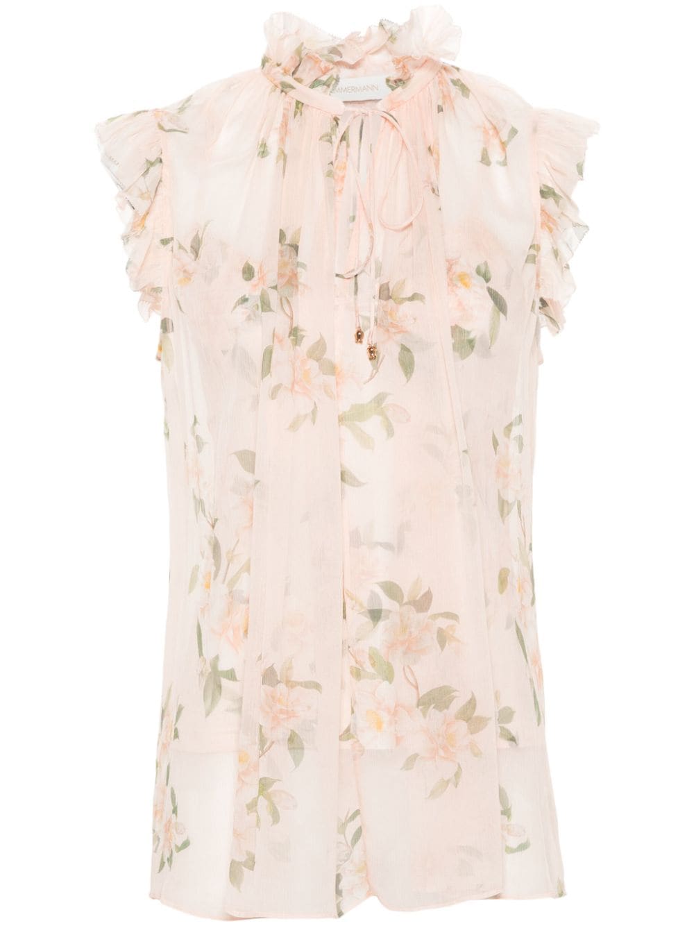 ZIMMERMANN Bluse mit Rüschen - Rosa von ZIMMERMANN