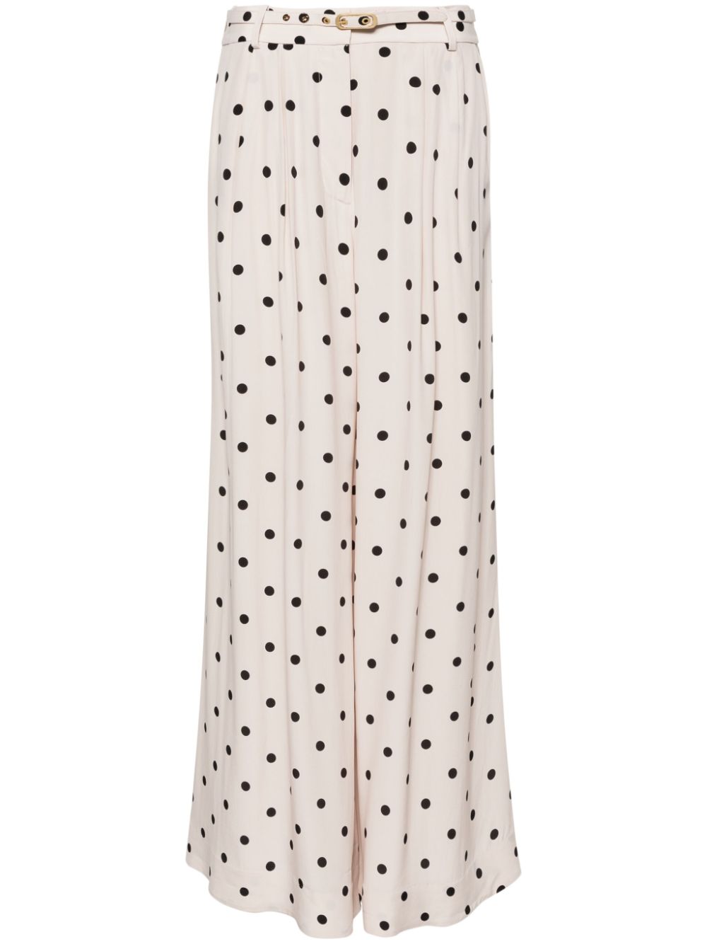 ZIMMERMANN Double Tuck Palazzohose mit Polka Dots - Nude von ZIMMERMANN