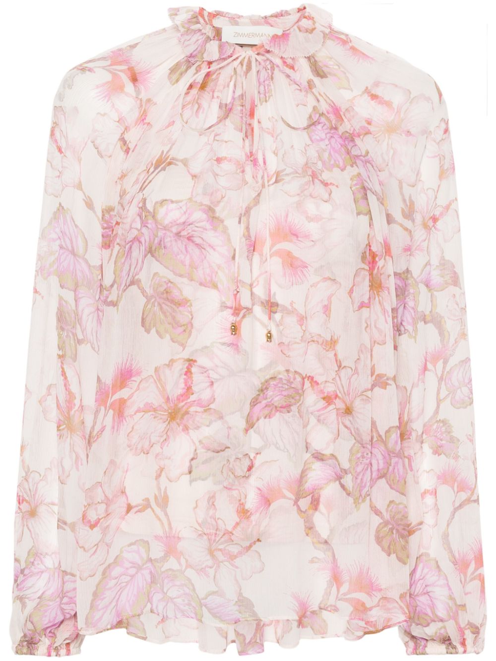 ZIMMERMANN Matchmaker Billow Bluse mit Blumen-Print - Rosa von ZIMMERMANN