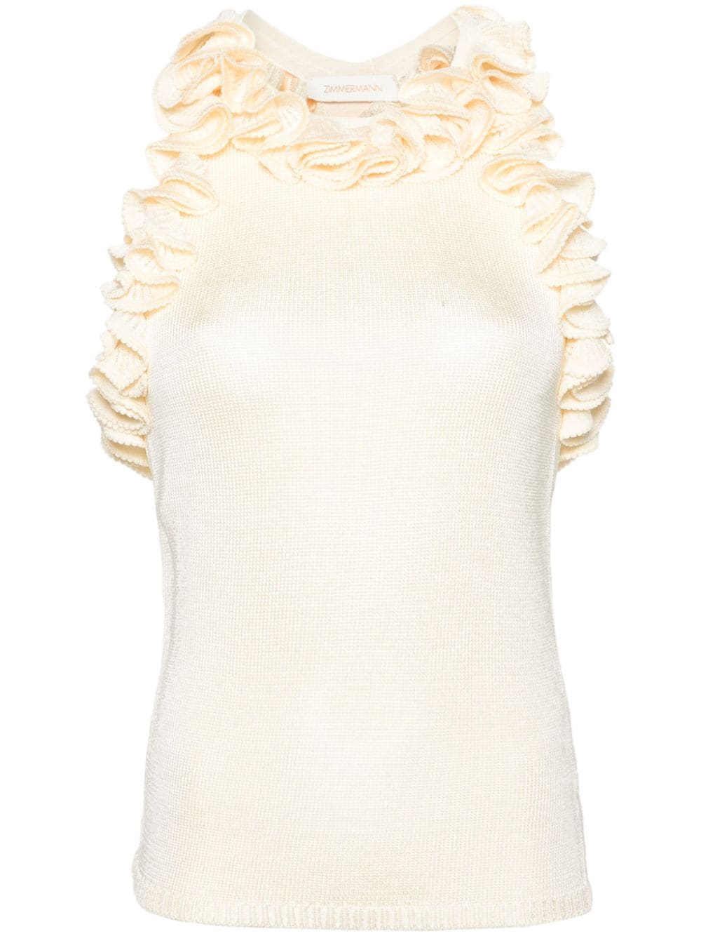 ZIMMERMANN Martchmaker Tanktop mit Rüschen - Nude von ZIMMERMANN