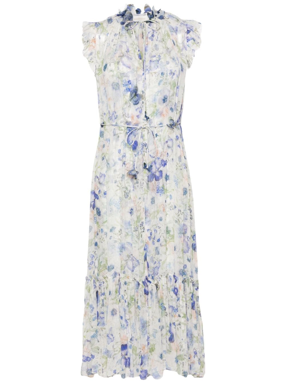 ZIMMERMANN Maxikleid mit Garten-Print - Blau von ZIMMERMANN