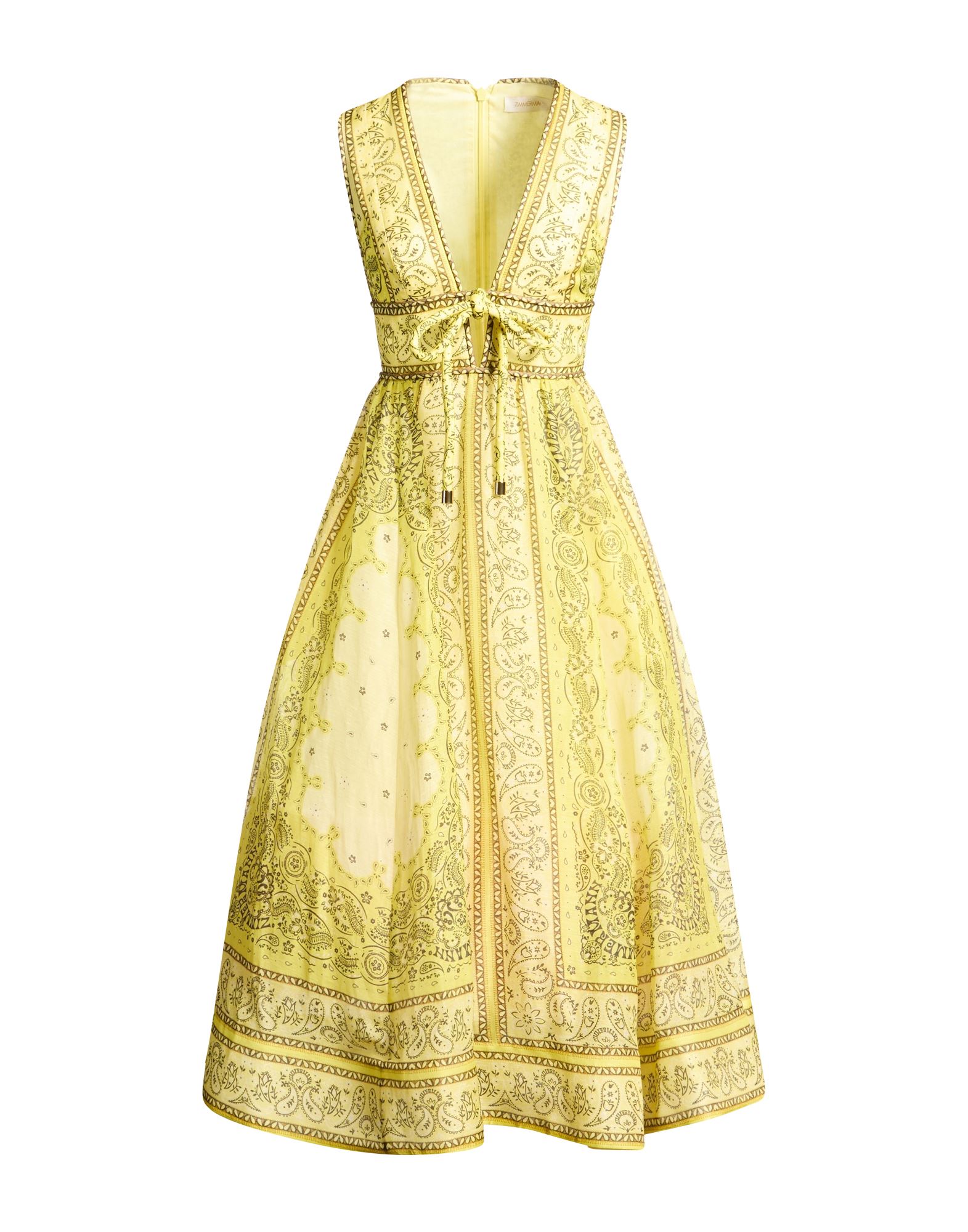ZIMMERMANN Midi-kleid Damen Gelb von ZIMMERMANN
