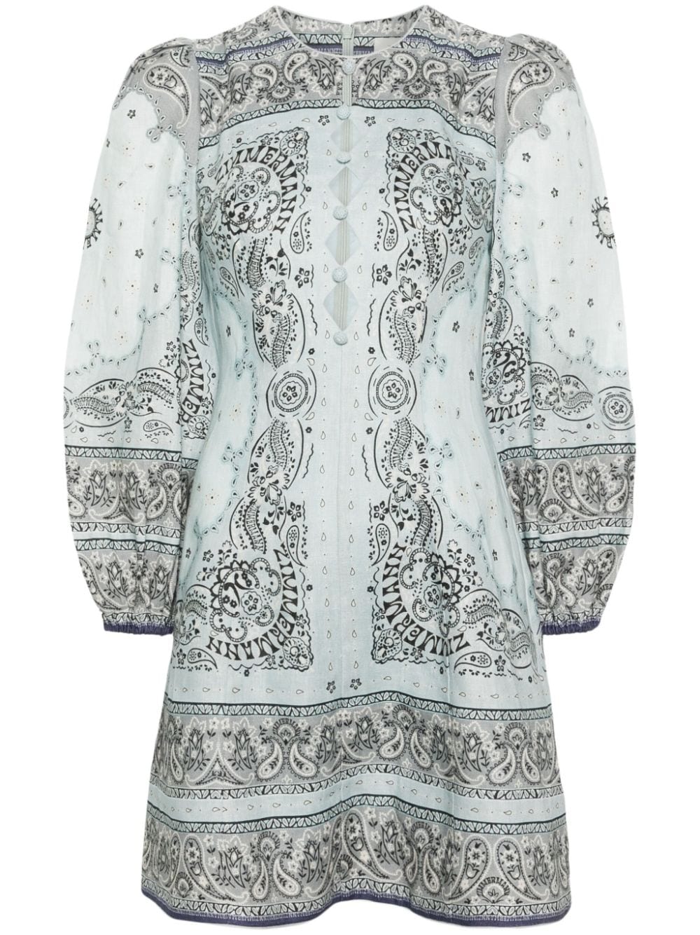 ZIMMERMANN Minikleid mit Bandana-Print - Blau von ZIMMERMANN