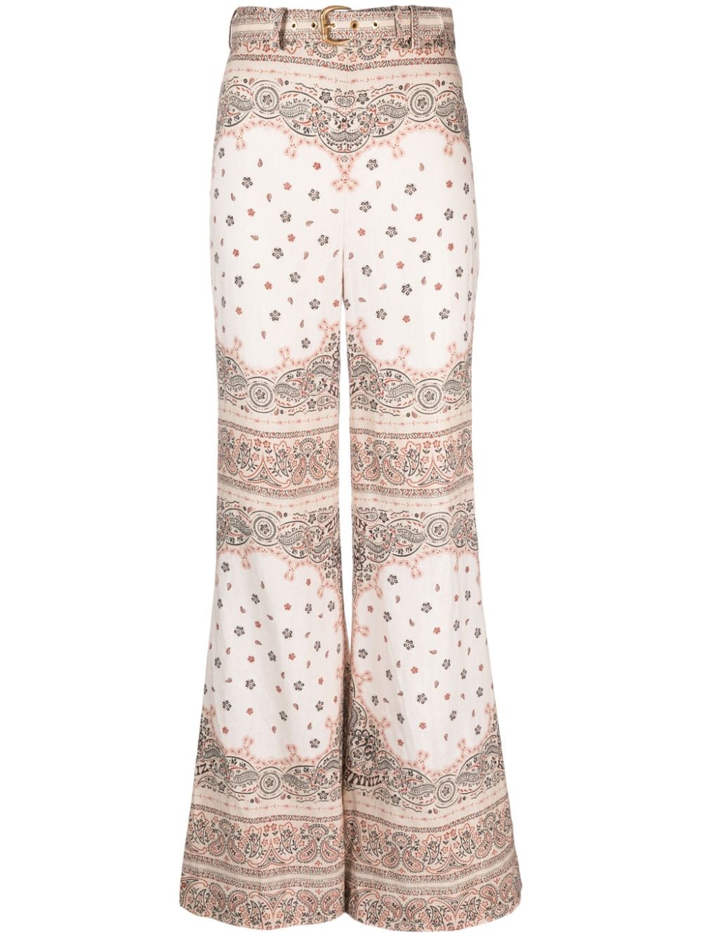 ZIMMERMANN Hose mit Bandana-Print - Nude von ZIMMERMANN