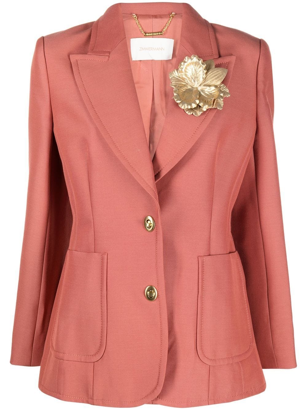 ZIMMERMANN Blazer mit Blumenapplikation - Rosa von ZIMMERMANN