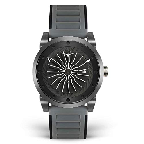 ZINVO Herren Uhr Automatik Analog Edelstahl Silikon Turbine Edge von ZINVO