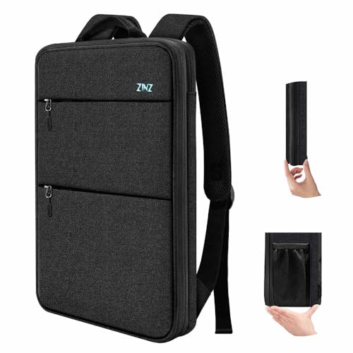 ZINZ Schlank und Erweiterbar 15 15.6 16 Zoll Laptop Rucksack, Wasserdicht Notebook Tasche für Männer und Frauen,B04K01 von ZINZ