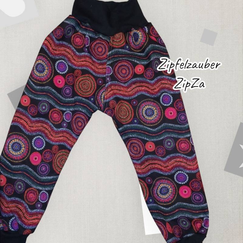 Softshell Hose Matschhose Mädchen Zipfelzauber Softshellhose Boho Mandala Jungen Gr.74-152 Pumphose Kinder Regenhose Bunt von ZIPFELZAUBER