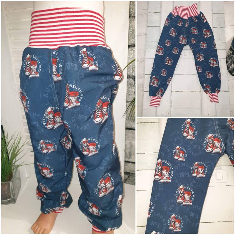 Softshell Hose Matschhose Sneaker Cool Zipfelzauber Softshellhose Handmade Gr.74-152 Pumphose Kinder Matschkleidung Regenhose von ZIPFELZAUBER