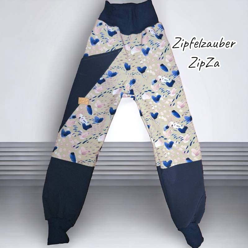 Softshellhose Hose Matschhose Mädchen Jungen Softshell Regenhose Gr.86-152 Zipfelzauber Pumphose Outdoor Herzen Blau Rosa Beige von ZIPFELZAUBER