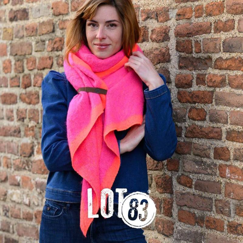Winterschal Lot83 Mit Rand Fem Pink Orange Schal Tuch Damen Winterschal Lot83 Mit Rand Fem Pink Orange Schal Tuch Damen von ZIPFELZAUBER