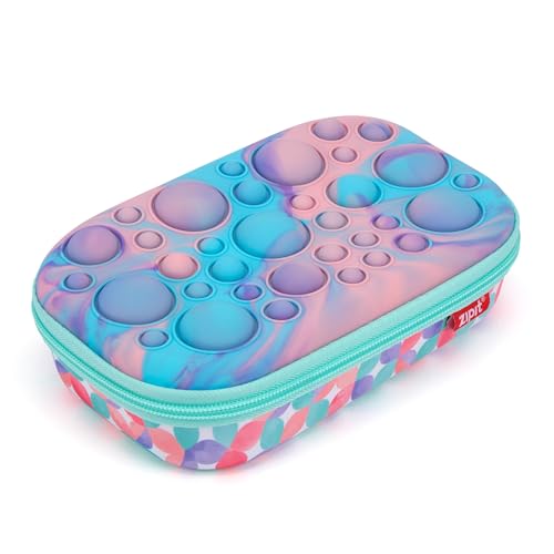 ZIPIT Bubble Pencil Box für Mädchen | Fidget Case | Silikon sensorisches Push It Case | Große Kapazität Federmäppchen (Blaugrün) von ZIPIT