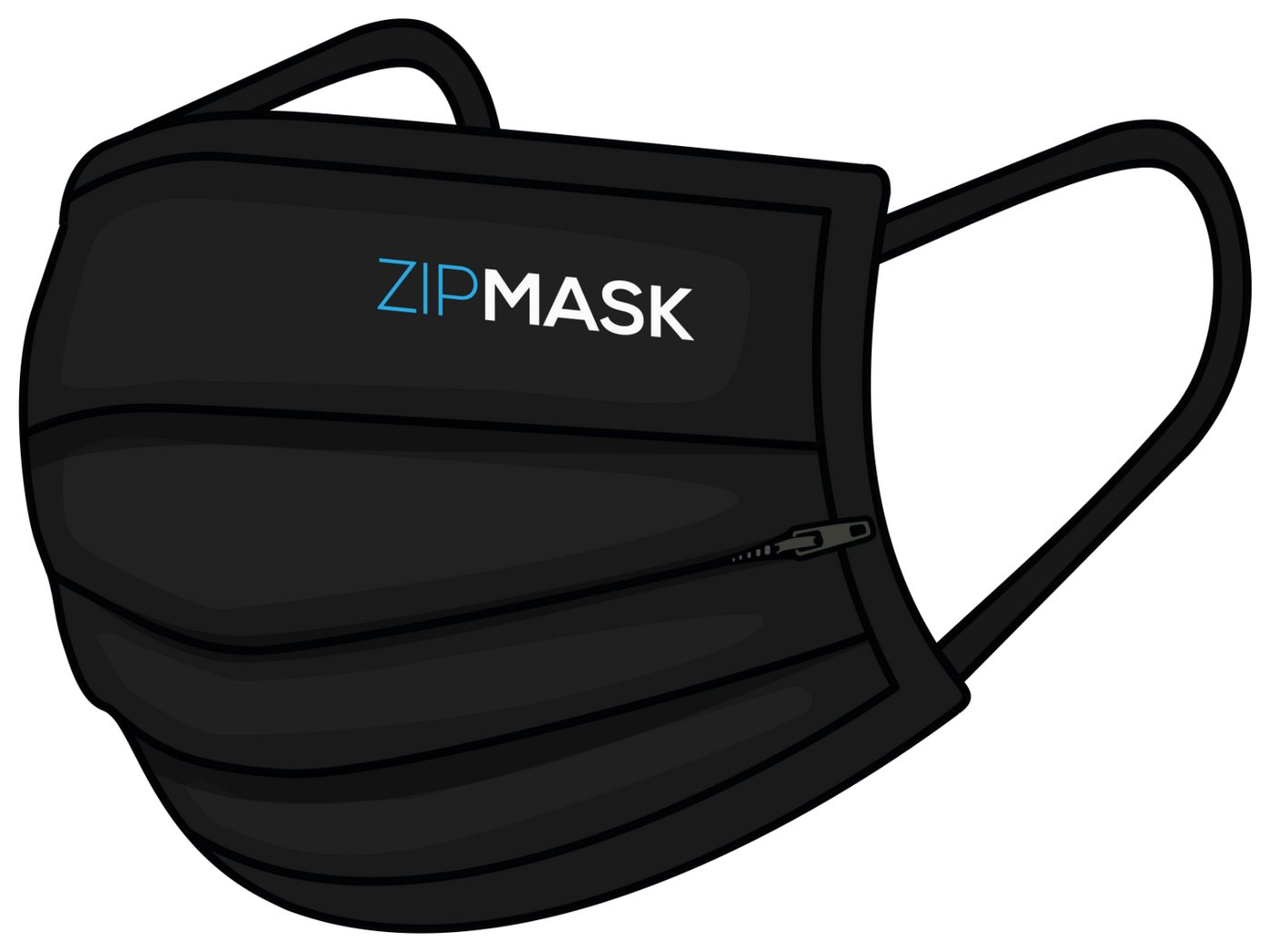 ZIPMASK Mund-Nasen-Maske ZipMask die Mund-Nasen-Maske mit dem Essschlitz, 1-St. von ZIPMASK
