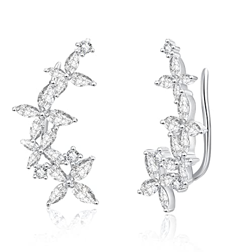 Schmetterlings Ohrringe Sterling Silber Bar Climber Crawler Manschette Ohrringe für Frauen Mädchen Geschenke Schmuck von ZIPPICE