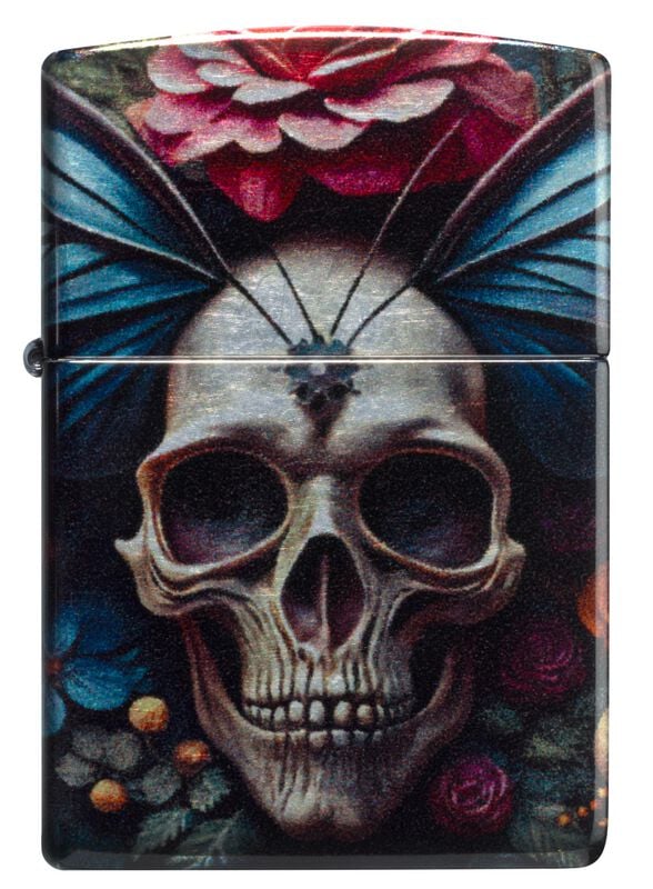 ZIPPO Floral Skull Design Feuerzeug multicolor von ZIPPO