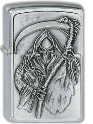 ZIPPO Reapers Curse Feuerzeug silberfarben von ZIPPO