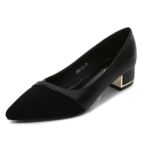 Damen Casual Büro Rot Schwarz Schuhe Damen Dicker Absatz Frau Slip-on Spitze Zehen Kleid Party Pumps Damen Casual Büro Rot Schwarz Schuhe Damen Dicker Absatz Frau Slip-on Spitze Zehen Kleid Party Pumps von ZIRIA