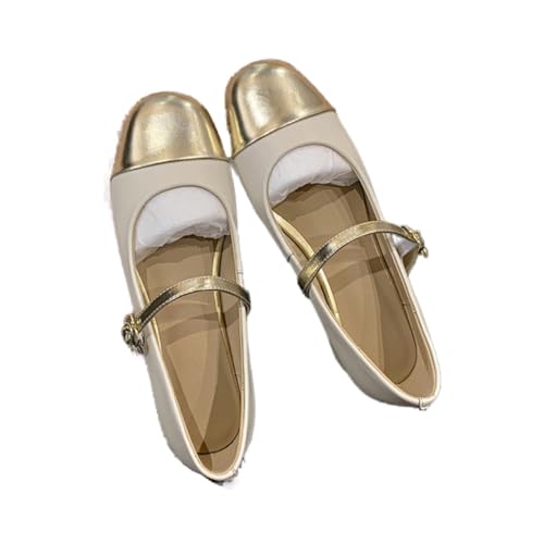 Mary Jane Schuhe Flache Schuhe Damen Schnalle Riemen Flache Einzelschuhe Einzelschuhe Leder Schuhe von ZIRIA