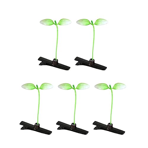 5Pcs Lustige Pflanze Haar Clips Nette Gras Bohne Simulation Headwear Zubehör Haarnadel Mädchen Kirschen M3L5 Haar Pilze von ZIRYXQ