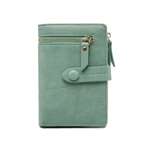 Frauen Brieftasche 2023 Neue Koreanische Zero Brieftasche Falten Multifunktionale Reißverschluss und Karte Mehrzwecktasche Multi Buckl T0S3 Handtasche, grün, 14*9.5*2cm von ZIRYXQ