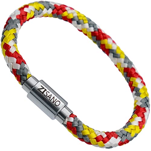 ZISANOPOWER Power & Balance Armbänder - Versch. Farben & Größen - Segeltau Herren Damen - patentierter Magnetverschluss - Edelstahl Armband Herren - Schmuck Damen - Geschenke (S, Bunta) von ZISANO
