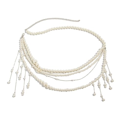 Sommer-Strandperlen-Körperkette, Schmuck für Damen, Metallperlen, Taillenkette, Gürtel, Quaste, Hüft-Bauchkette, Festival, Rave, Kleid, Taillengürtel, Zubehör Sommer-Strandperlen-Körperkette, Schmuck für Damen, Metallperlen, Taillenkette, Gürtel, Quaste, Hüft-Bauchkette, Festival, Rave, Kleid, Taillengürtel, Zubehör von ZITFHMOW