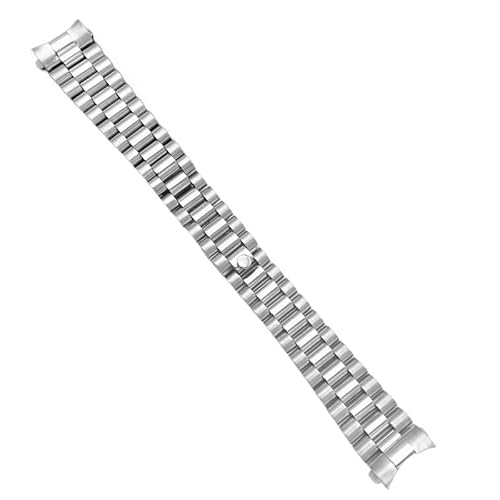 ZIUBMVDYC Edelstahl Uhrenarmband, 20 mm Ersatz-Armband aus Metall und Edelstahl mit gebogenem Ende, Ersatz-Uhrenarmband for Smartwatches(Steel) von ZIUBMVDYC