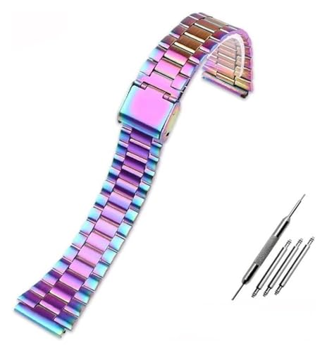 ZIUBMVDYC Edelstahl Uhrenarmband, WatchStrap Herren-Uhrenarmband mit Schnellverschluss aus Edelstahl, 18 mm(Dazzling color) von ZIUBMVDYC