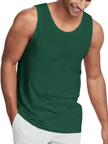 ZIWOCH Herren-Tanktop, normale Passform, lässig, ärmellos, leichtes Hemd, Grün , Mittel von ZIWOCH