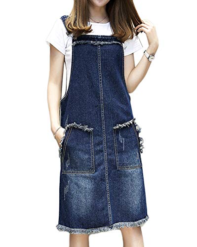 ZIXINGA Damen Jeans-Latzkleid Latzrock Jeansrock Jeans Trägerkleid Freizeitkleid Denimrock Blau M ZIXINGA Damen Jeans-Latzkleid Latzrock Jeansrock Jeans Trägerkleid Freizeitkleid Denimrock Blau M von ZIXINGA