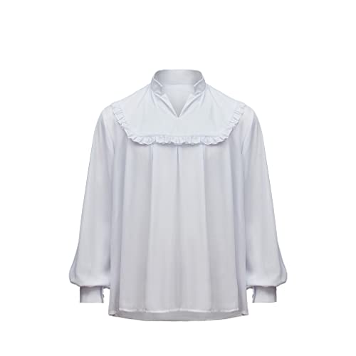 ZIXUN Herren Anime Cosplay Herren Weißes Hemd Casual Tops Shirt, Weiss/opulenter Garten, XL ZIXUN Herren Anime Cosplay Herren Weißes Hemd Casual Tops Shirt, Weiss/opulenter Garten, XL von ZIXUN