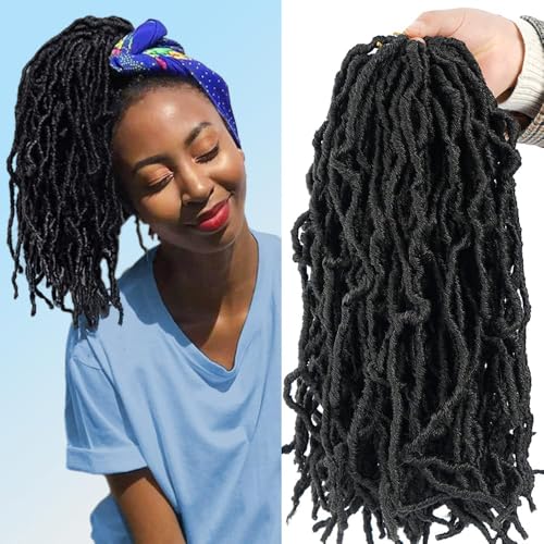 35,6 cm lange synthetische Göttin-Haarverlängerung, gehäkelt, für schwarze Frauen, 1B#, 35,6 cm, 6 Stück 35,6 cm lange synthetische Göttin-Haarverlängerung, gehäkelt, für schwarze Frauen, 1B#, 35,6 cm, 6 Stück von ZIYANGBABA
