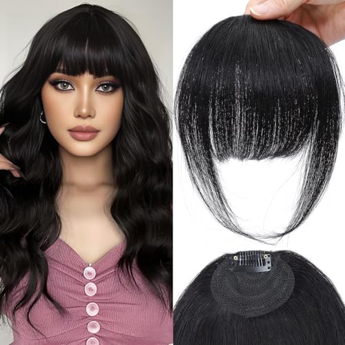 Clip in Bangs Synthetischer französischer Pony, Kunsthaarspange, Pony mit Bügel, Haarteile für Damen, natürlich gebogen, Clip-in-Haarverlängerungen für den täglichen Gebrauch, natürliches Schwarz Clip in Bangs Synthetischer französischer Pony, Kunsthaarspange, Pony mit Bügel, Haarteile für Damen, natürlich gebogen, Clip-in-Haarverlängerungen für den täglichen Gebrauch, natürliches Schwarz von ZIYANGBABA