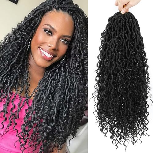 Goddess Locs Häkelhaar, Kunsthaar, Boho-Locs, Häkelhaar für Damen, vorgeschlungene Flussgöttin, Locs, Häkelhaar mit lockigen Enden, 71,1 cm, 6 Stück Goddess Locs Häkelhaar, Kunsthaar, Boho-Locs, Häkelhaar für Damen, vorgeschlungene Flussgöttin, Locs, Häkelhaar mit lockigen Enden, 71,1 cm, 6 Stück von ZIYANGBABA