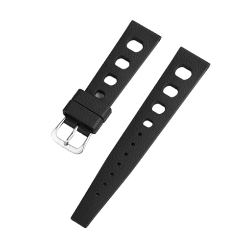 Das Fluorkautschuk-Taucherarmband mit einer Anstoßbreite von 20 mm bis 22 und einem Schnellverschluss-Kautschukarmband im tropischen Stil ist Vielzahl Smart- mechanischen Uhren kompatibel(Black,22mm) von ZIYIWANG