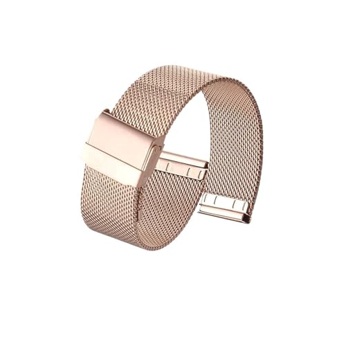 Das Mesh-Uhrenarmband aus Edelstahl ist mit den Bandanstoßbreiten 12 mm, 14 mm, 16 mm, 18 mm, 20 mm und 22 mm kompatibel. Es eignet sich sowohl for Herren- als auch for Damenarmbänder.(Rose Gold,14mm) von ZIYIWANG
