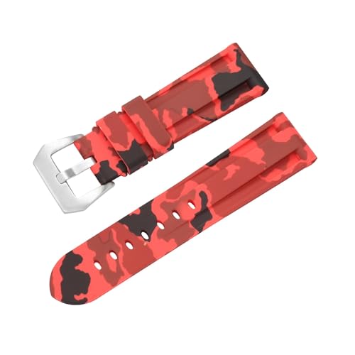 Kompatibel mit vier Bandanstoßbreiten von 20 mm, 22 mm, 24 mm und 26 mm. Das Uhrenarmband aus flüssigem Silikon ist weich und bequem und es ist ein universelles Armband mit Schnellverschluss.(Blue,26m von ZIYIWANG