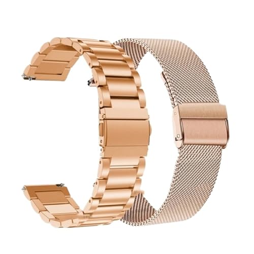 ZIYIWANG 18 mm bis 24 Schnellverschluss-Edelstahlarmband for Herren- und Damenuhrenarmbandzubehör(Rosegold 2pcs,18mm) von ZIYIWANG